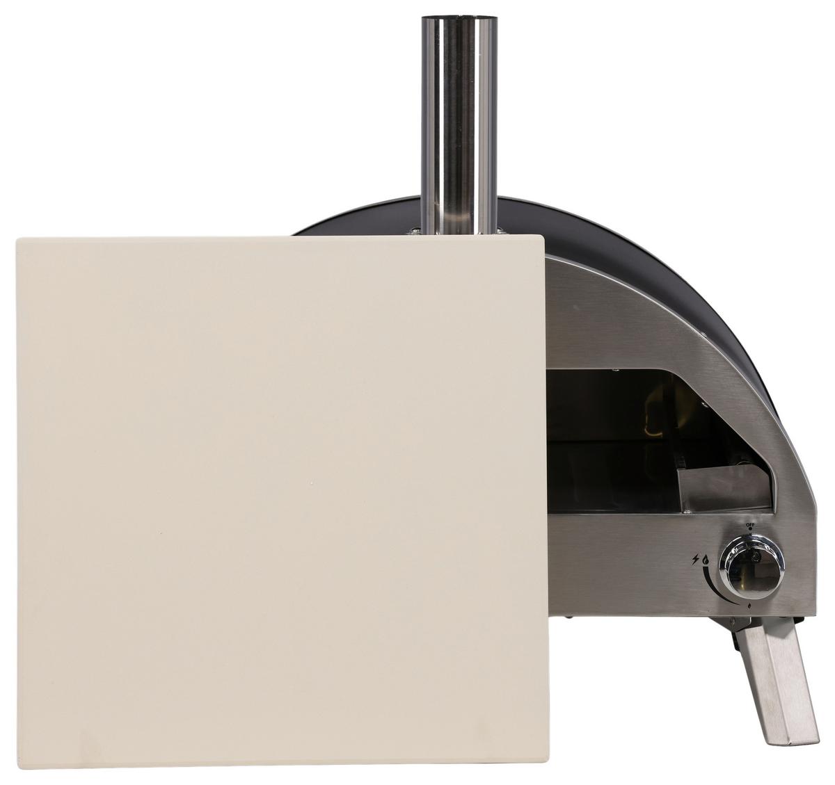 Pizzaofen Kerang ca. 56,3x56,5x54 cm Silber - Silberfarben, KONVENTIONELL, Metall (56,3/56,5/54cm) - Gardenson