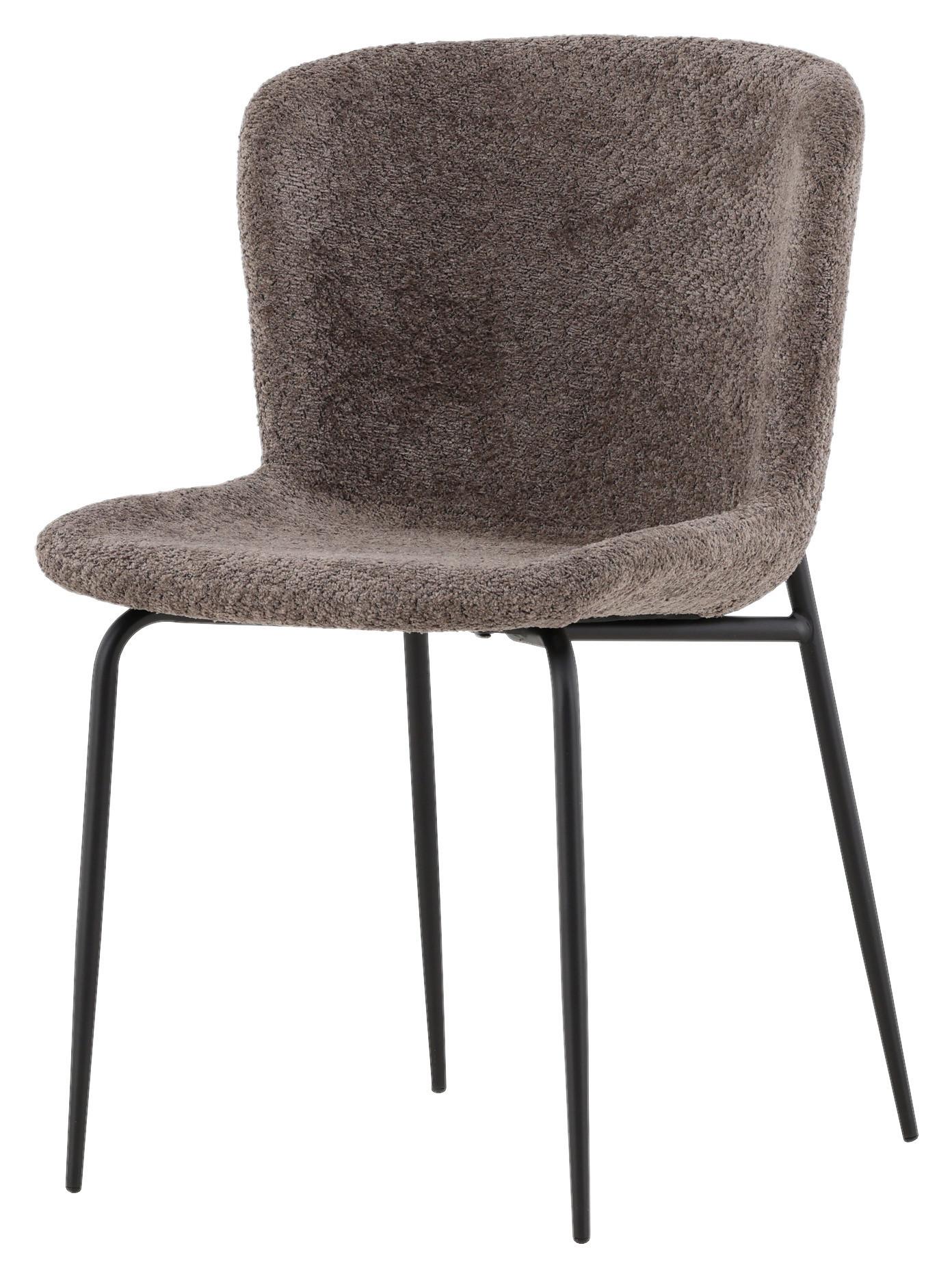 STUHL-SET MODESTO - Dunkelgrau/Schwarz, Design, Kunststoff/Textil (48/79,5/54cm) - Livetastic