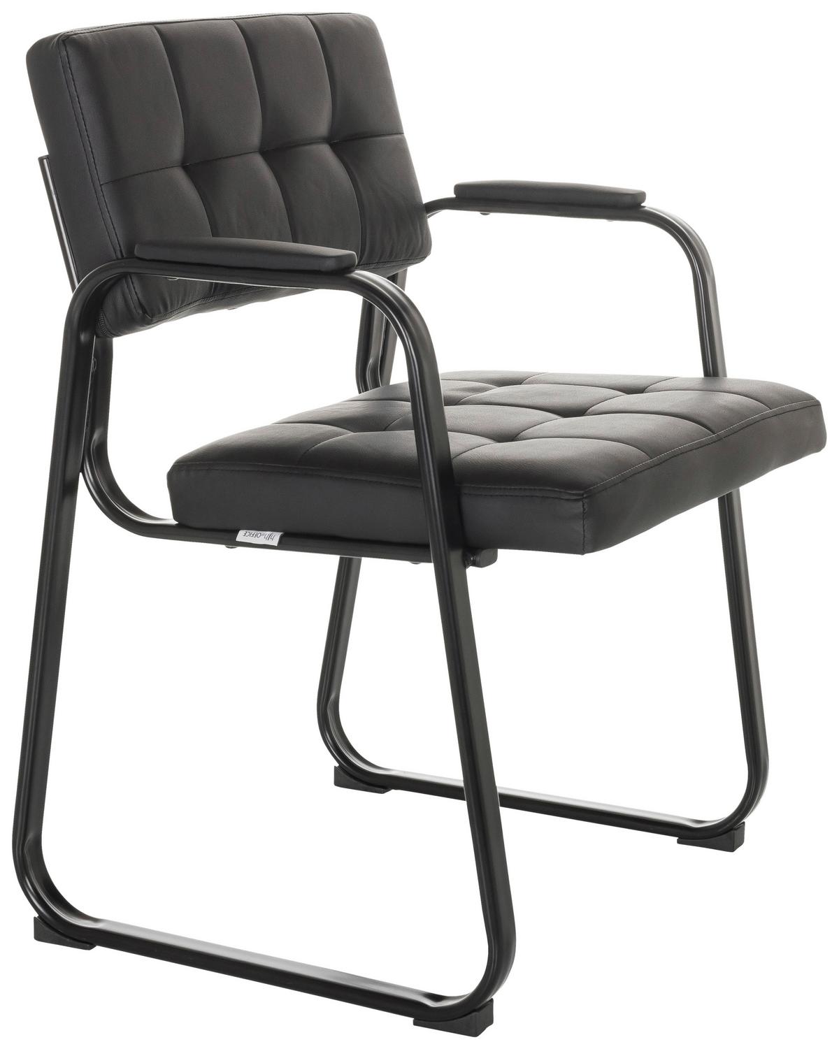 Konferenčni Stol Zanta B Pu, Črna - črna, Basics, kovina/tekstil (58/79/55cm) - MID.YOU