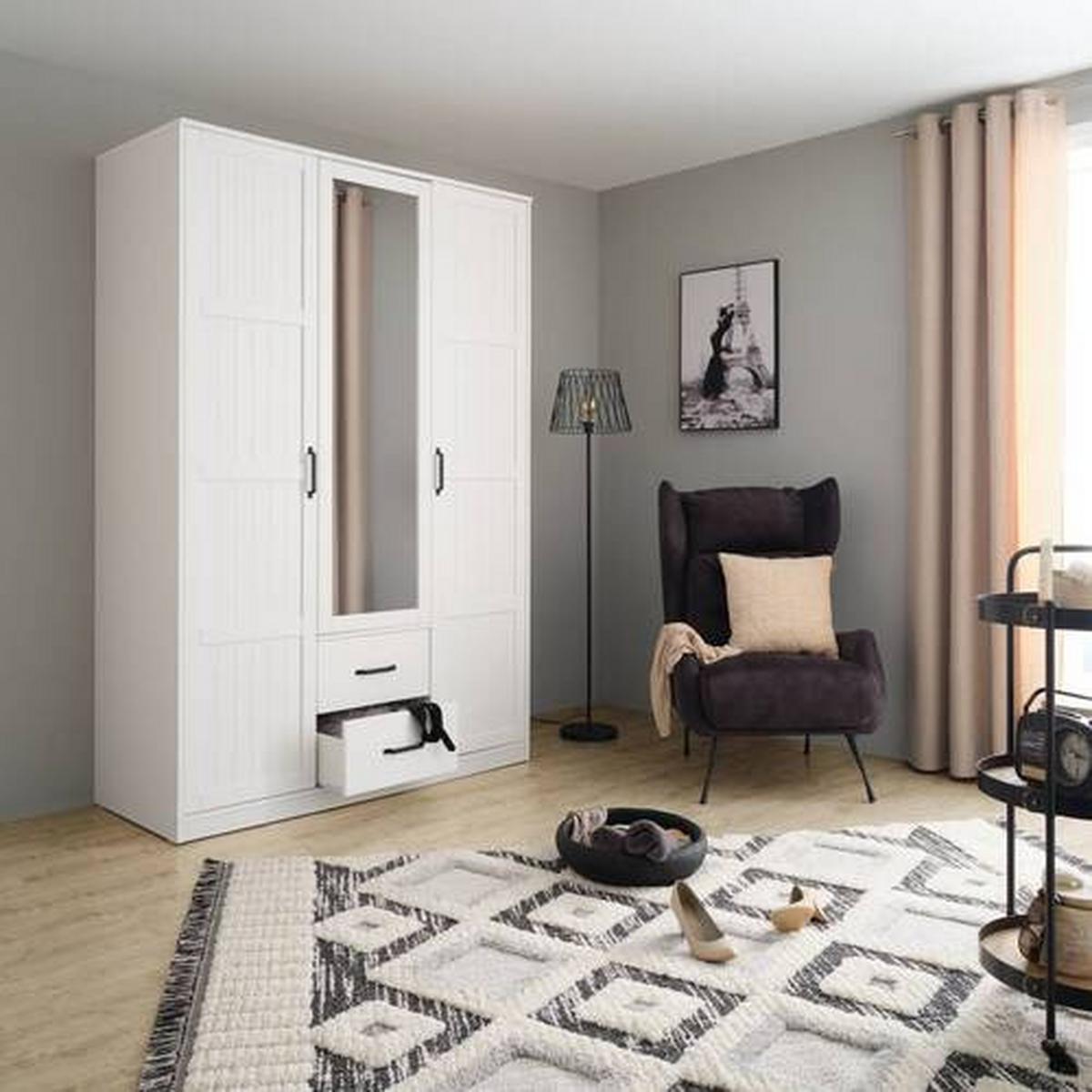 Einlegeboden in Weiss - Weiss, Romantik / Landhaus, Holzwerkstoff (94/2/56cm) - Mömax