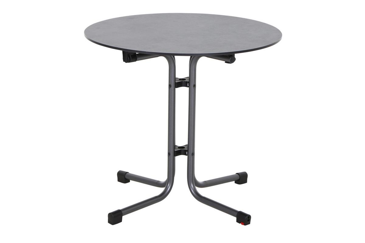 GARTENKLAPPTISCH K95700 - Anthrazit, KONVENTIONELL, Holzwerkstoff/Kunststoff (80/71cm) - Siena Garden