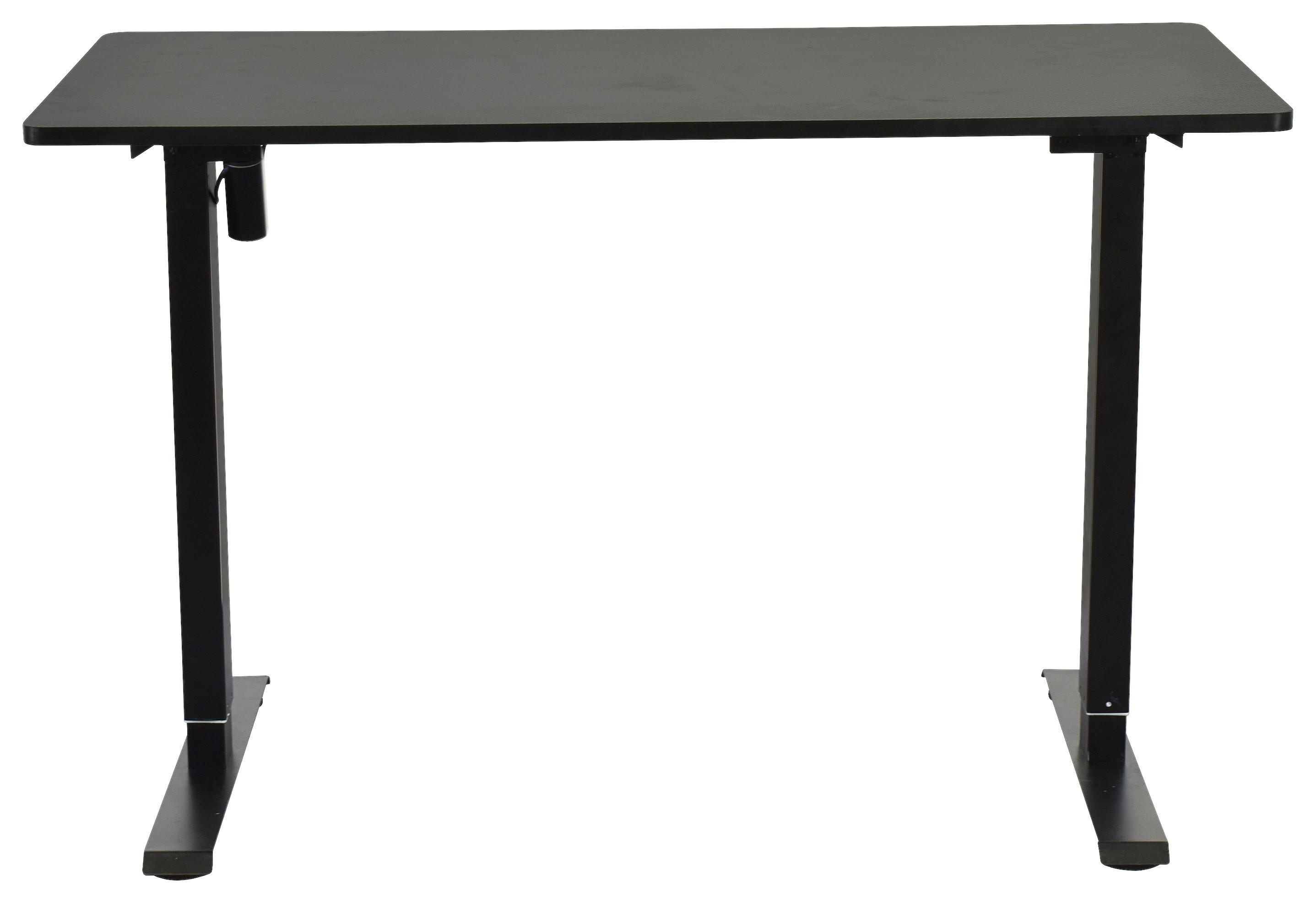 Pisalna Miza Emil 2, Črna, Nastavljiva - črna, Moderno, kovina/leseni material (120/118/60cm)