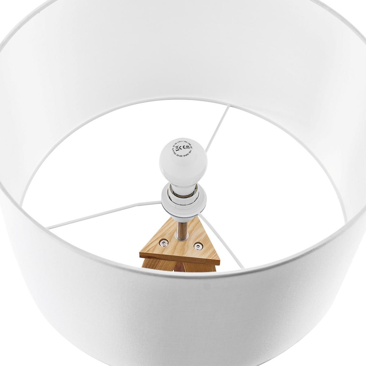 LAMPA STOJĄCA COLCHESTER *SBN* - kolor naturalny/biały, Konventionell, metal/tkanina (45/148cm) - Novel