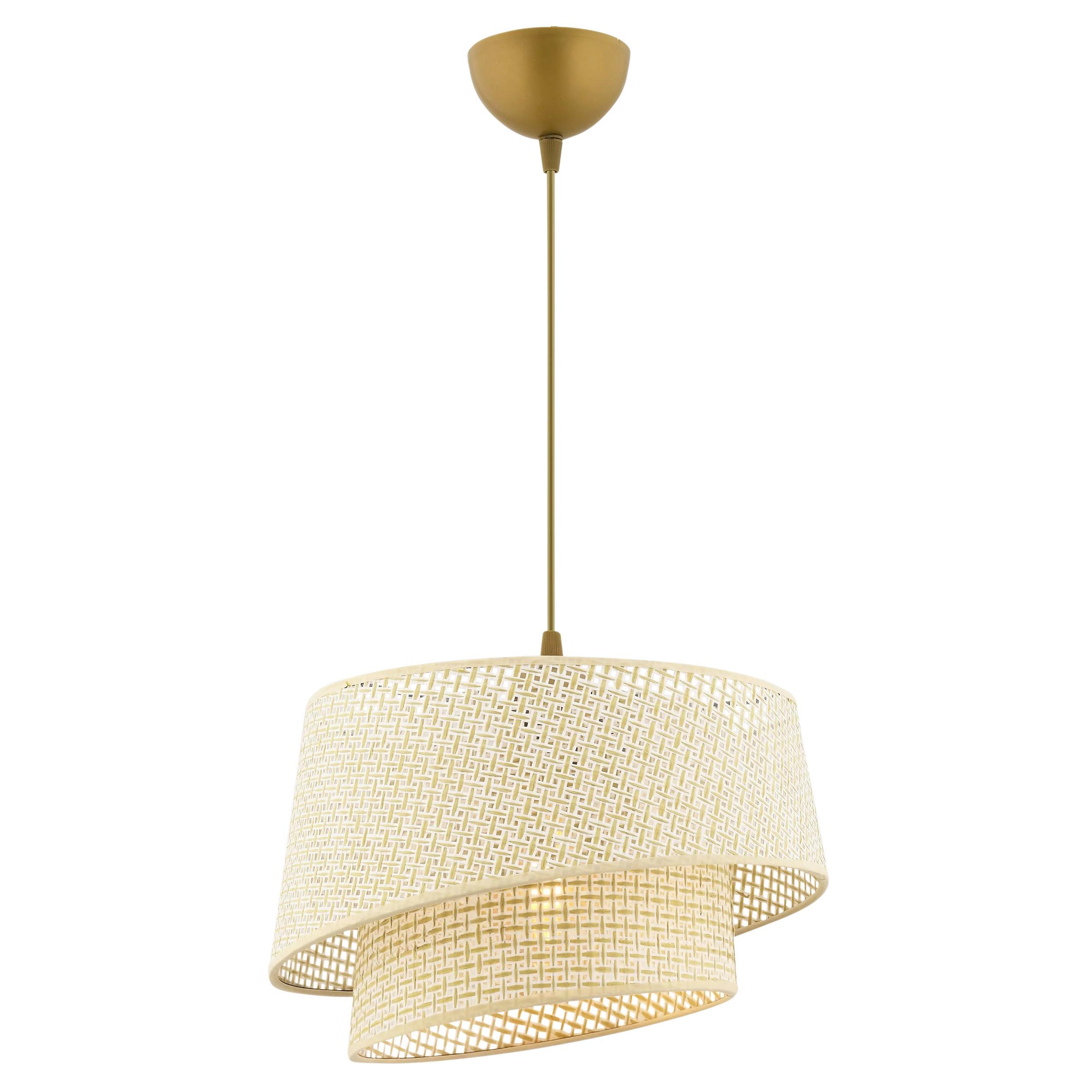 LAMPA WISZĄCA BARETTE HAZERAN - CREAM - kremowy, Design, metal/tkanina (32/65cm) - P & B
