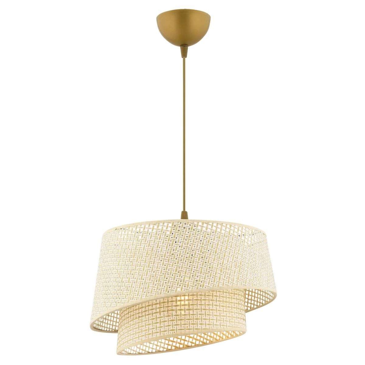 LAMPA WISZĄCA BARETTE HAZERAN - CREAM - kremowy, Design, metal/tkanina (32/65cm) - P & B