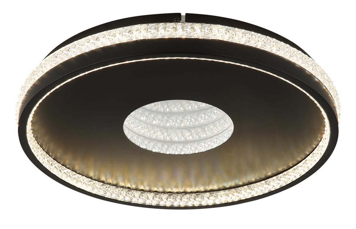 Led Stropna Svjetiljka Shirley - prozirno/crna, Design, metal/plastika (41/6.5cm) - Globo