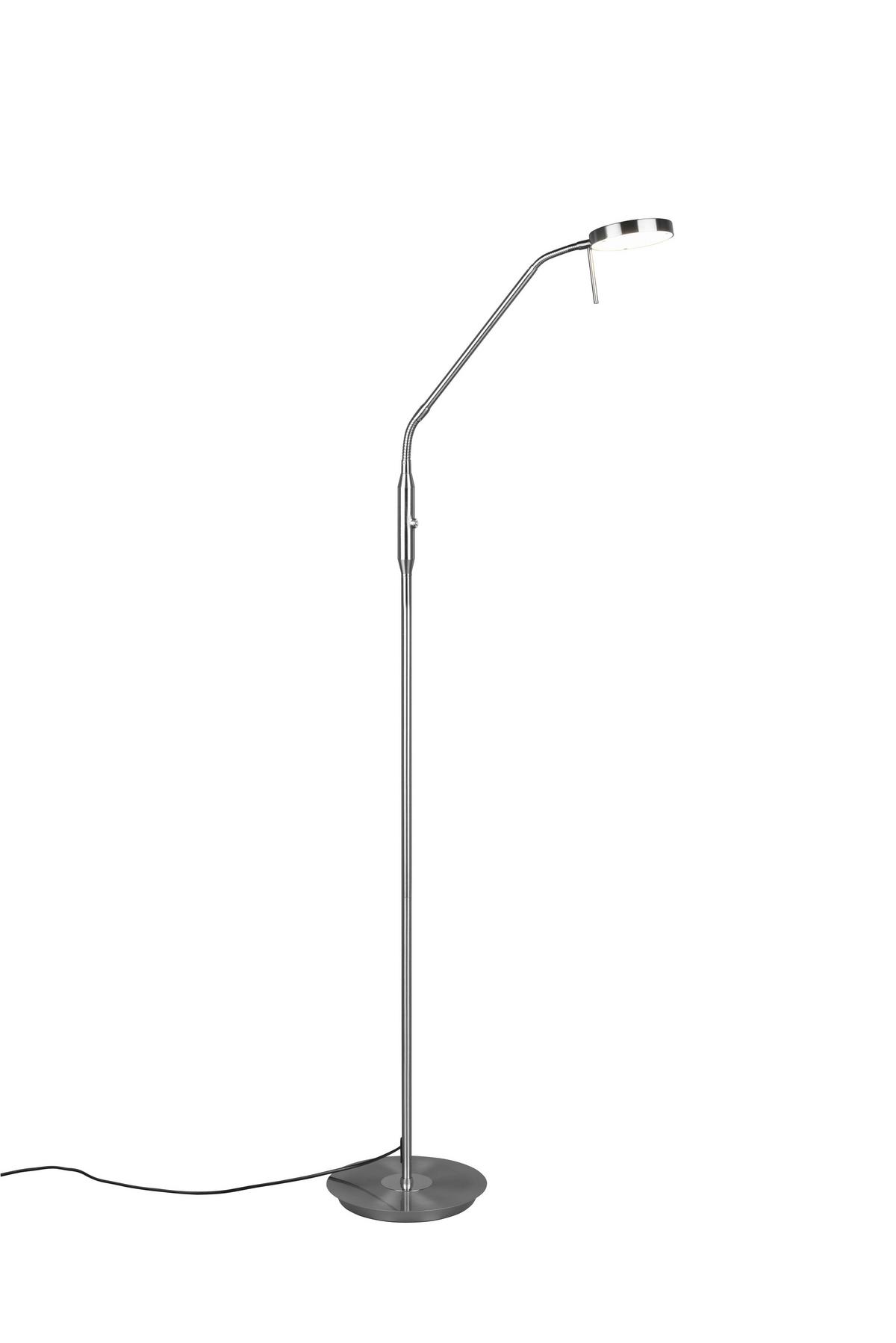 LED-Stehleuchte Monza Nickelfarben max. 12 Watt - Nickelfarben, Basics, Metall (145/25/50cm) - Trio Leuchten