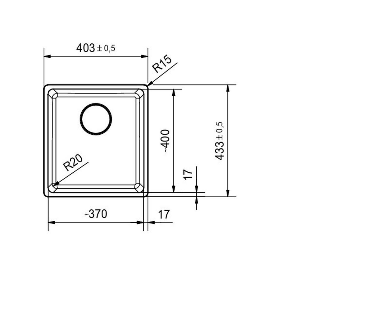 Spüle 1350682797 Schwarz - Schwarz, MODERN, Stein (40,3/43,3cm) - Franke