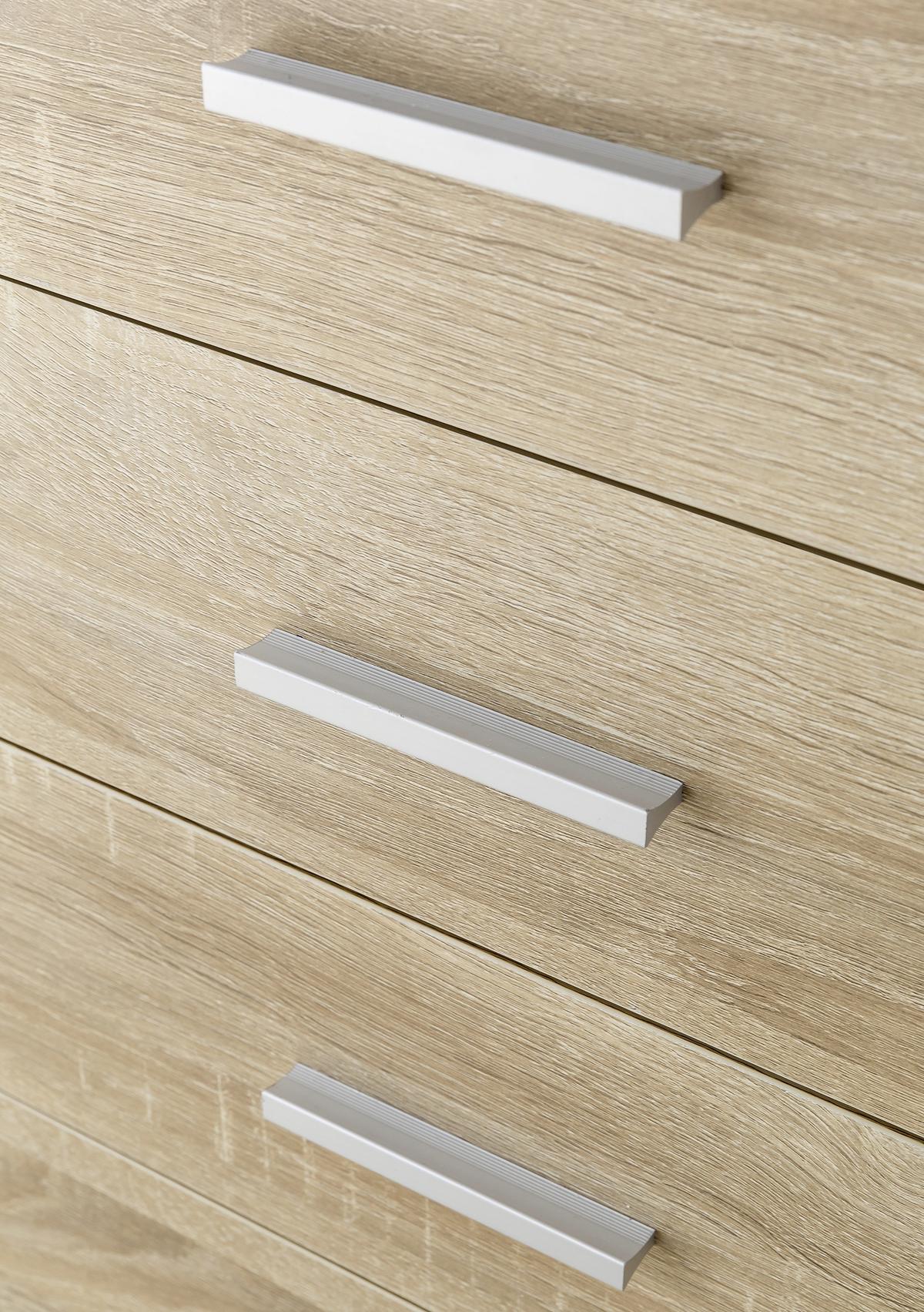 Predalnik Na Kolescih Rollcontainer - srebrne barve/barve hrasta, Konvencionalno, kovina/umetna masa (40/70,5/33cm) - MID.YOU