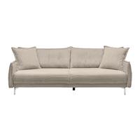 Bigsofa Kiss Cappuccino - Chromfarben/Cappuccino, MODERN, Holz/Metall (241/90/117cm) - Mömax