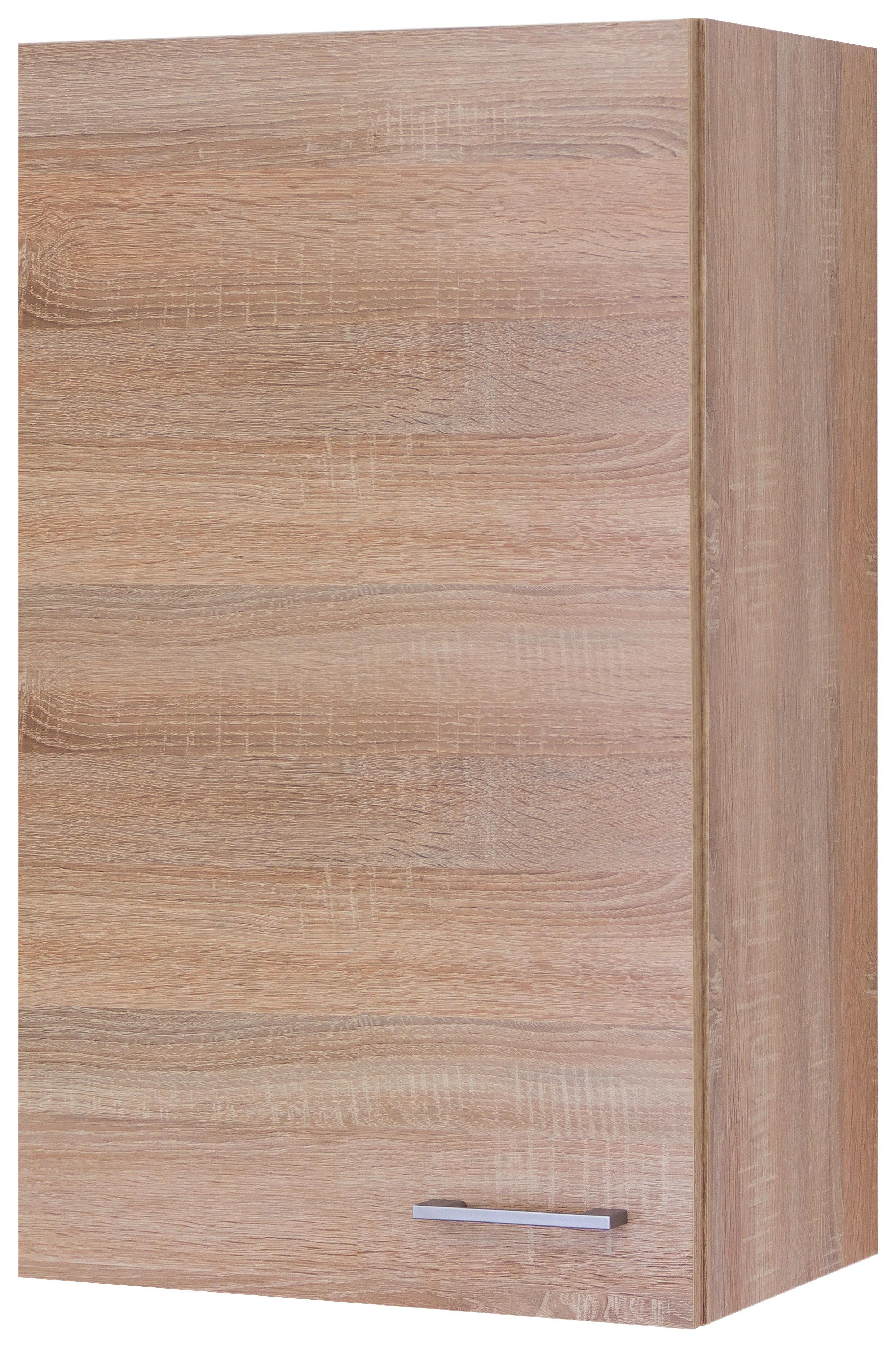 Kuhinjska Zgornja Omarica Samoa, Barva Hrasta - bela/barve aluminija, Konvencionalno, umetna masa/leseni material (50/89/32cm) - FlexWell