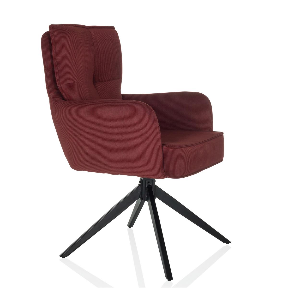 Naslanjač Tarugo, Rdeča - rdeča/črna, Moderno, kovina/tekstil (58/94/60cm) - MID.YOU