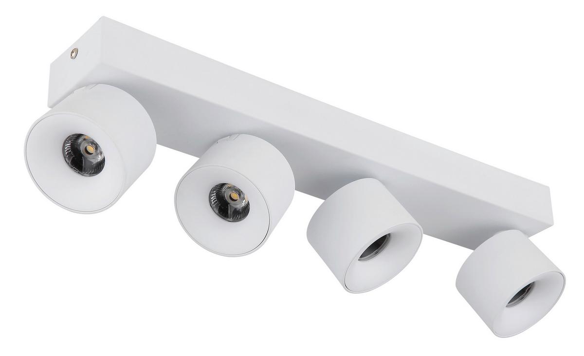 Led Reflektor Bijela Boja - bijela/prozirno, Design, metal/plastika (45,5/7,2/12cm) - Globo