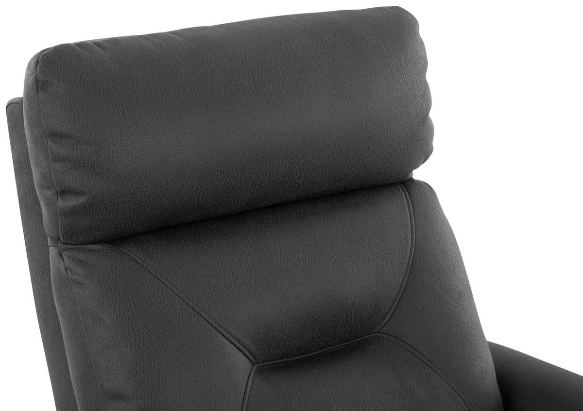 Počivalnik Aureli, Črna - siva/črna, Basics, kovina/tekstil (82/102,5/92,5cm) - Livetastic