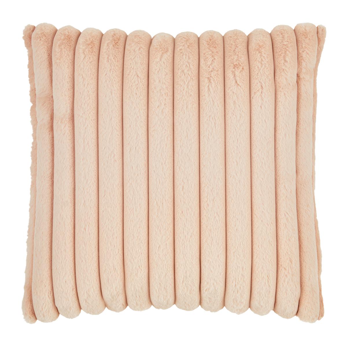 Pernă de blană Maudi - roz, Konventionell, textil (45/45cm) - Mömax