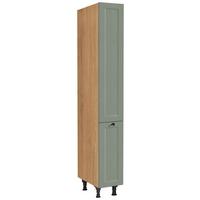 Apothekerschrank Cascada Grün - Eichefarben/Schwarz, MODERN, Holzwerkstoff/Metall (30/216,6/58cm) - Nobilia