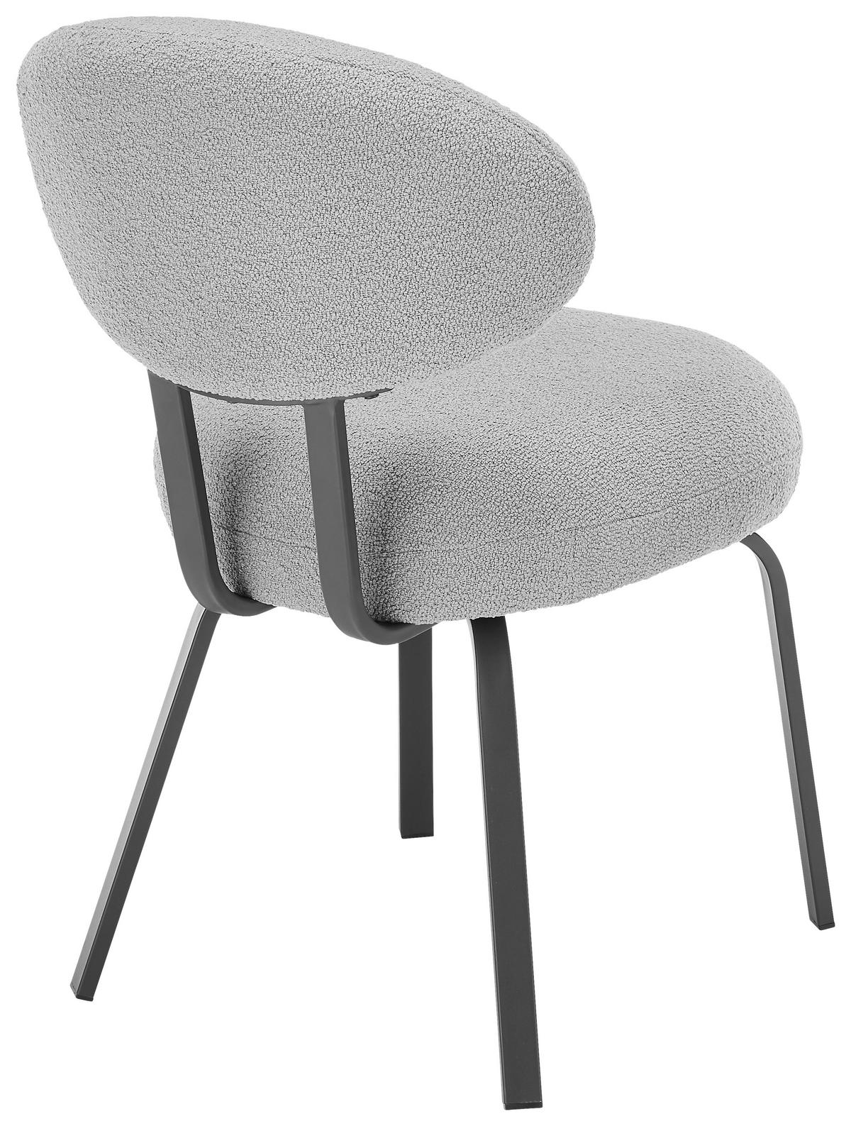 Stuhl in Grau - Schwarz/Grau, Modern, Textil/Metall (51/84/66cm) - Mömax