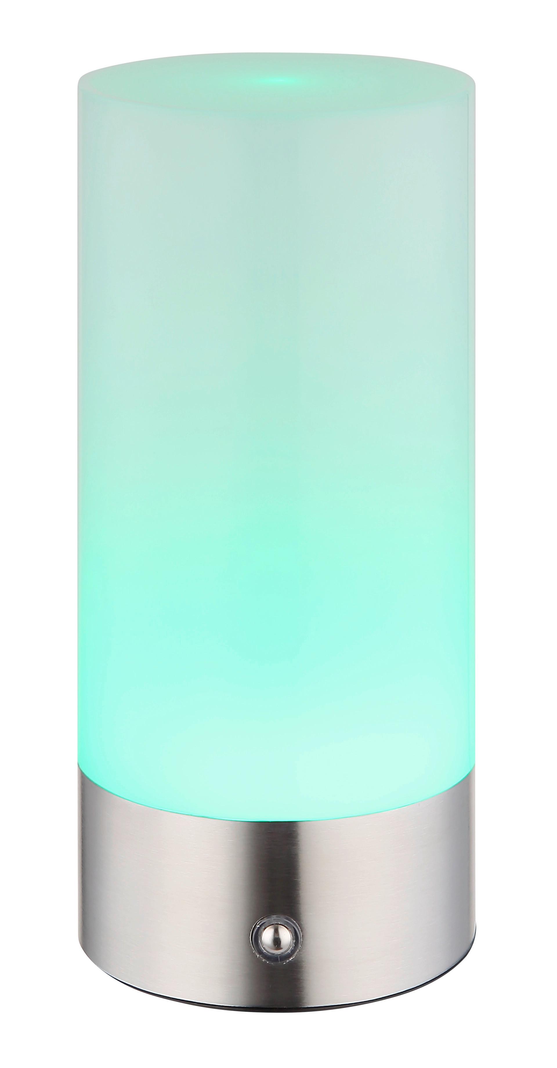 BORDSLAMPA KLEIN - opal/nickelfärgad, Klassisk, metall/plast (8,8/19cm) - Mömax