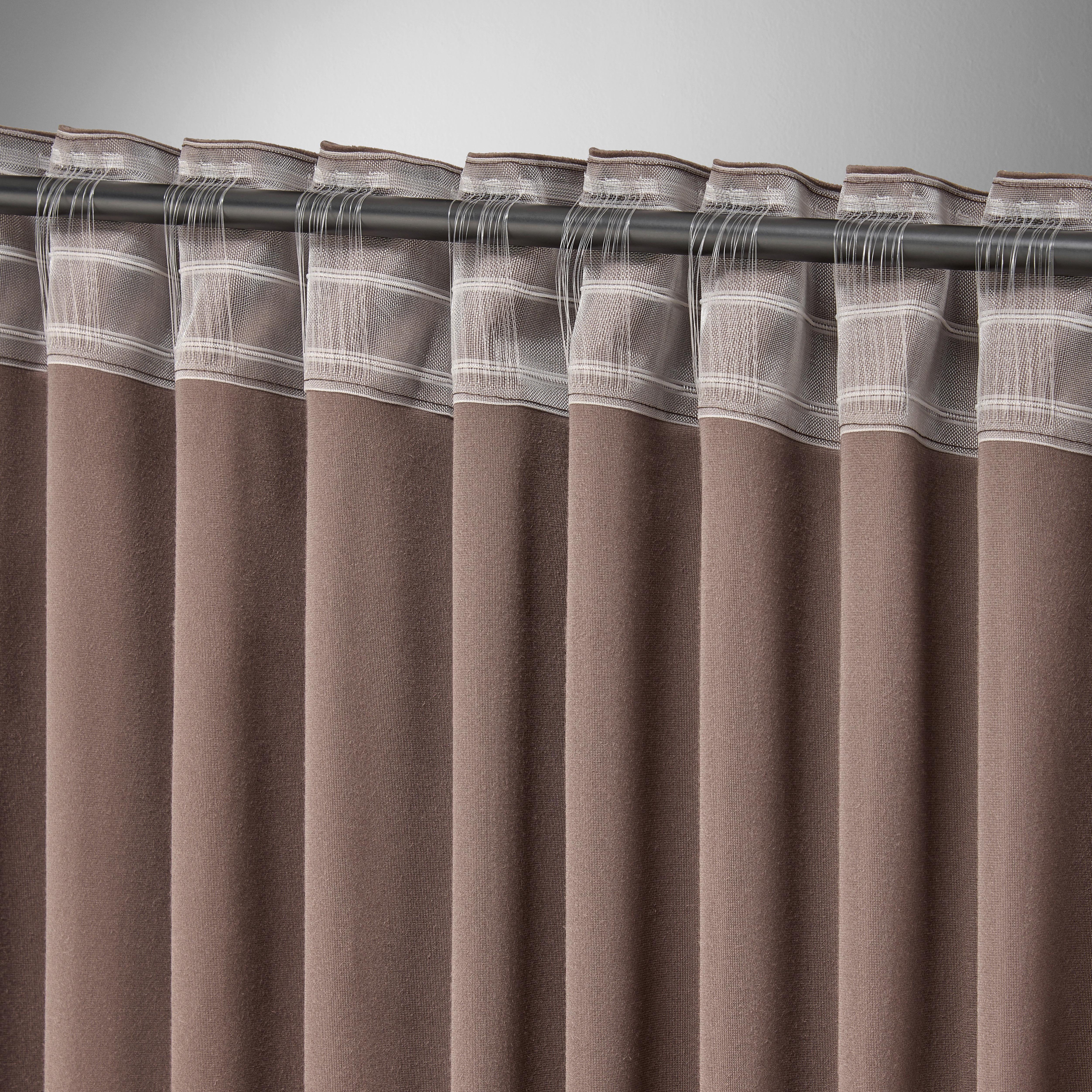 GARDINLÄNGD VIOLA - brun, Klassisk, textil (140/245cm) - Premium Living