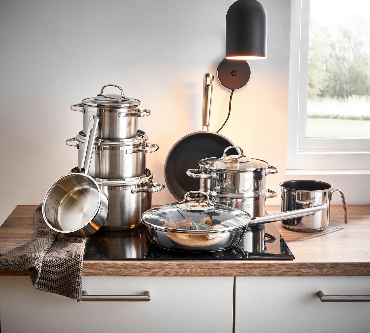 ZESTAW GARNKÓW 13120 RÖSLE - kolor stalowy, Design, metal/szkło - Rösle