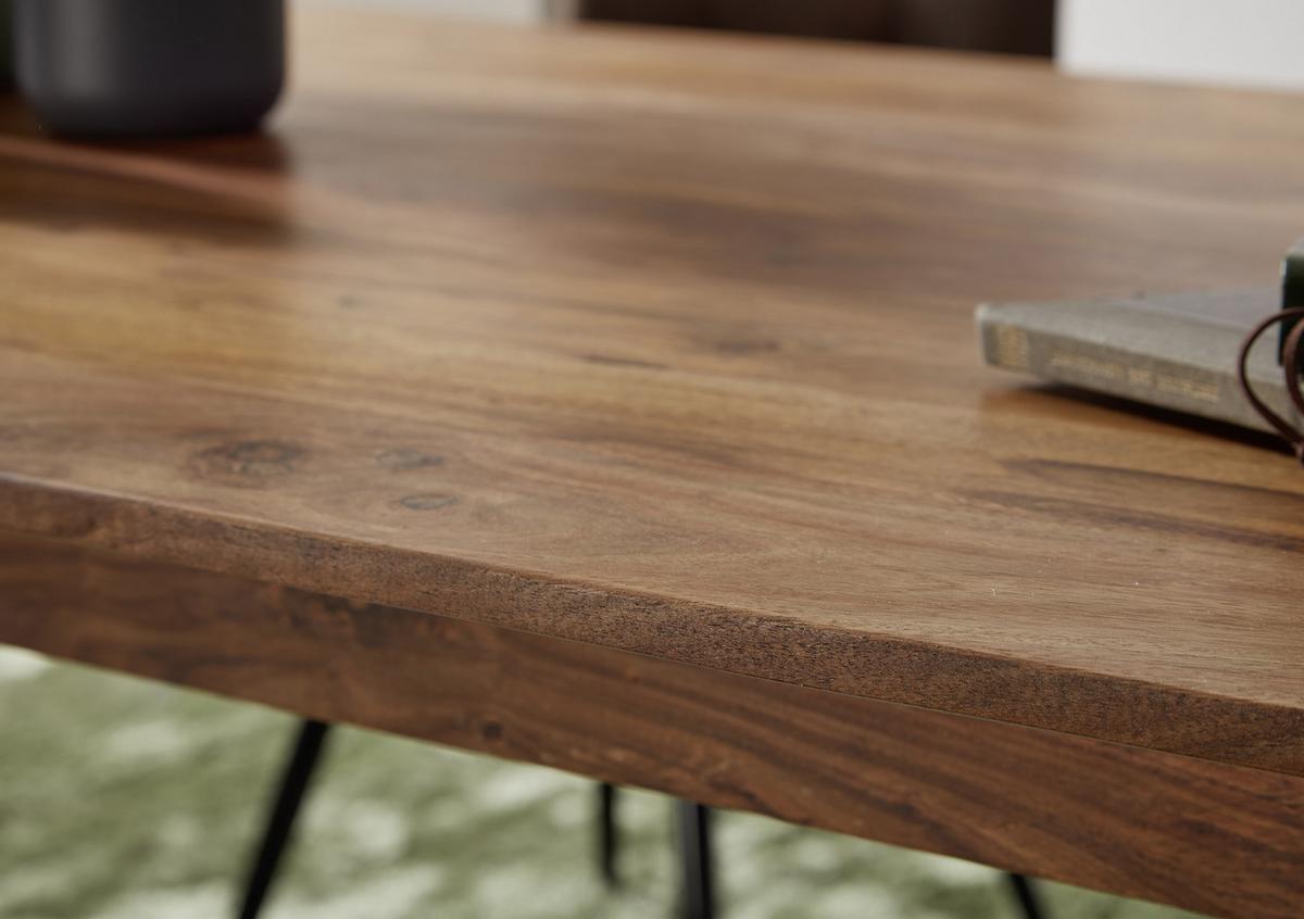 Esstisch aus Sheeshamholz - Sheeshamfarben, MODERN, Holz (120/77/60cm) - MID.YOU