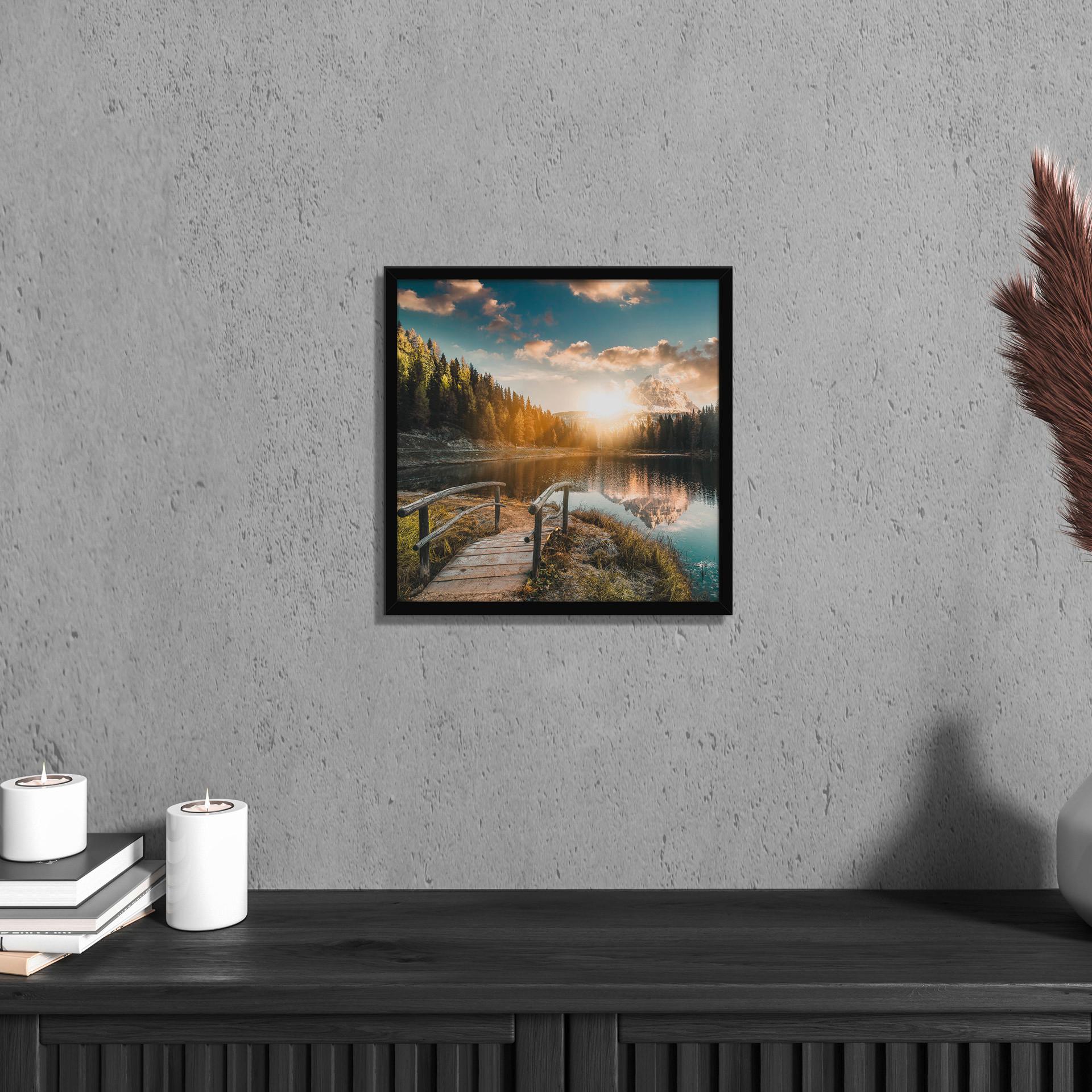 Bild Vous II ca. 30x30cm - Multicolor/Schwarz, Holzwerkstoff (30/30cm) - Modern Living