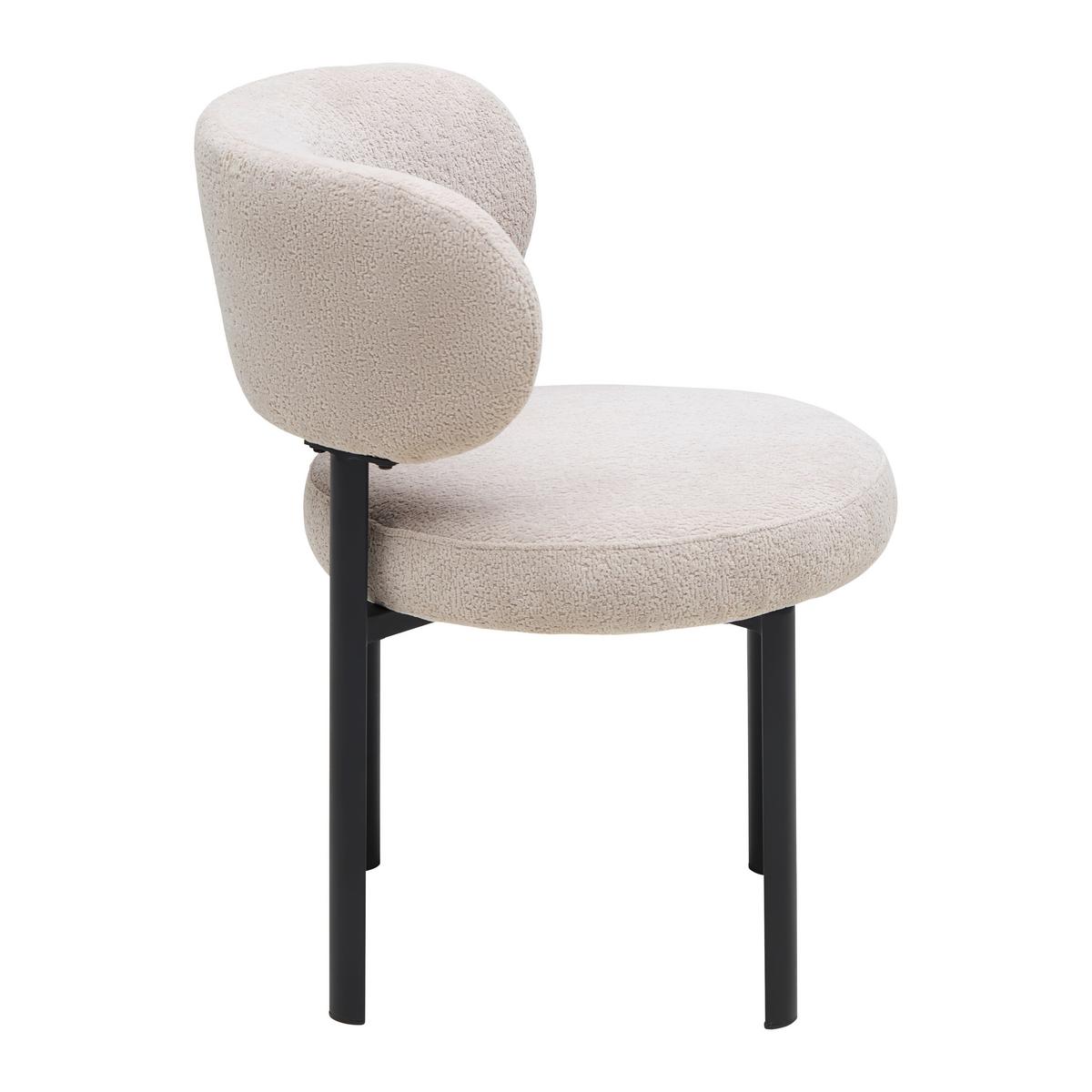 Stuhl Sigi Schwarz/Hellgrau Webstoff - Hellgrau/Schwarz, MODERN, Holz/Textil (54.5/78/59cm) - Mömax