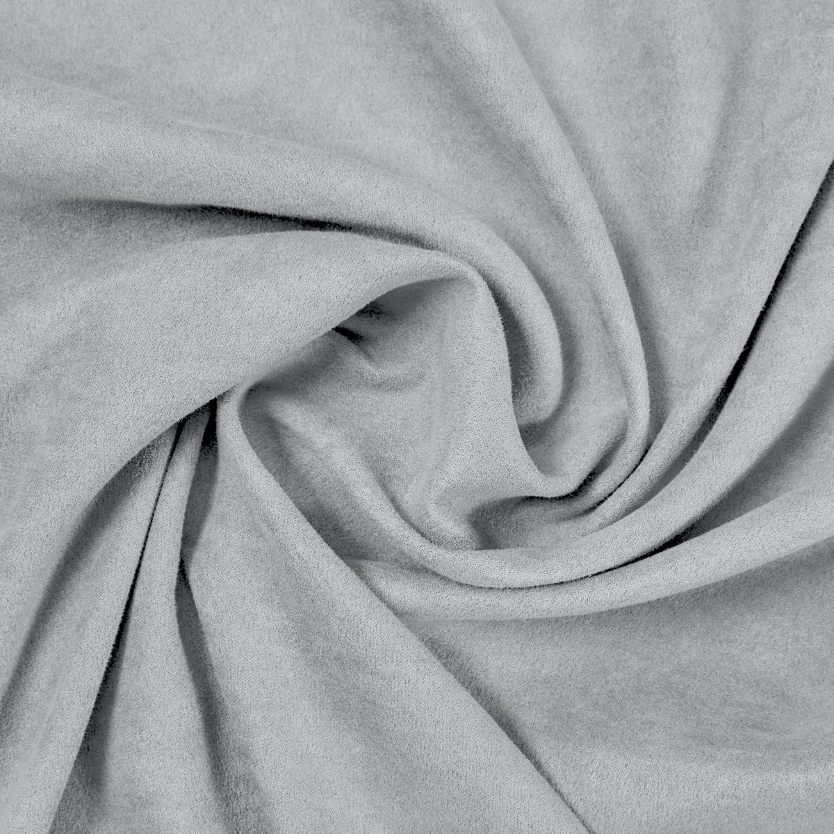 Perdea inele capsă Velours - gri, Konventionell, textil (140/245cm) - Modern Living