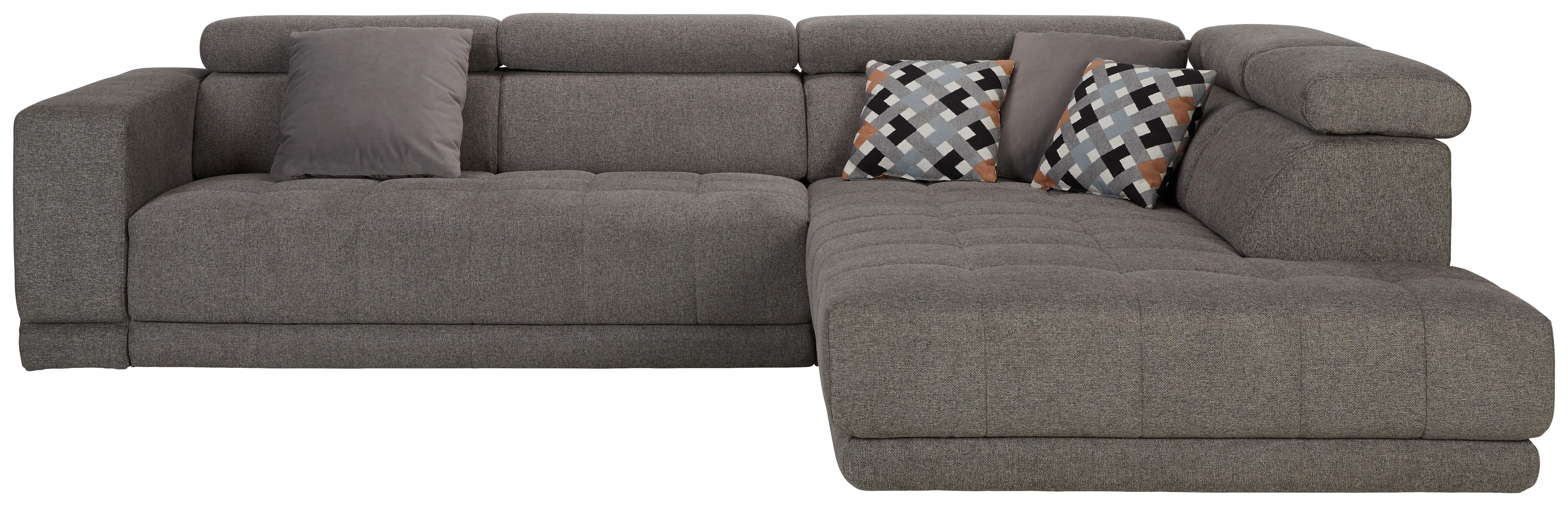 Ecksofa in Grau - Schwarz/Grau, Konventionell, Kunststoff/Textil (321/98/230cm) - Mömax