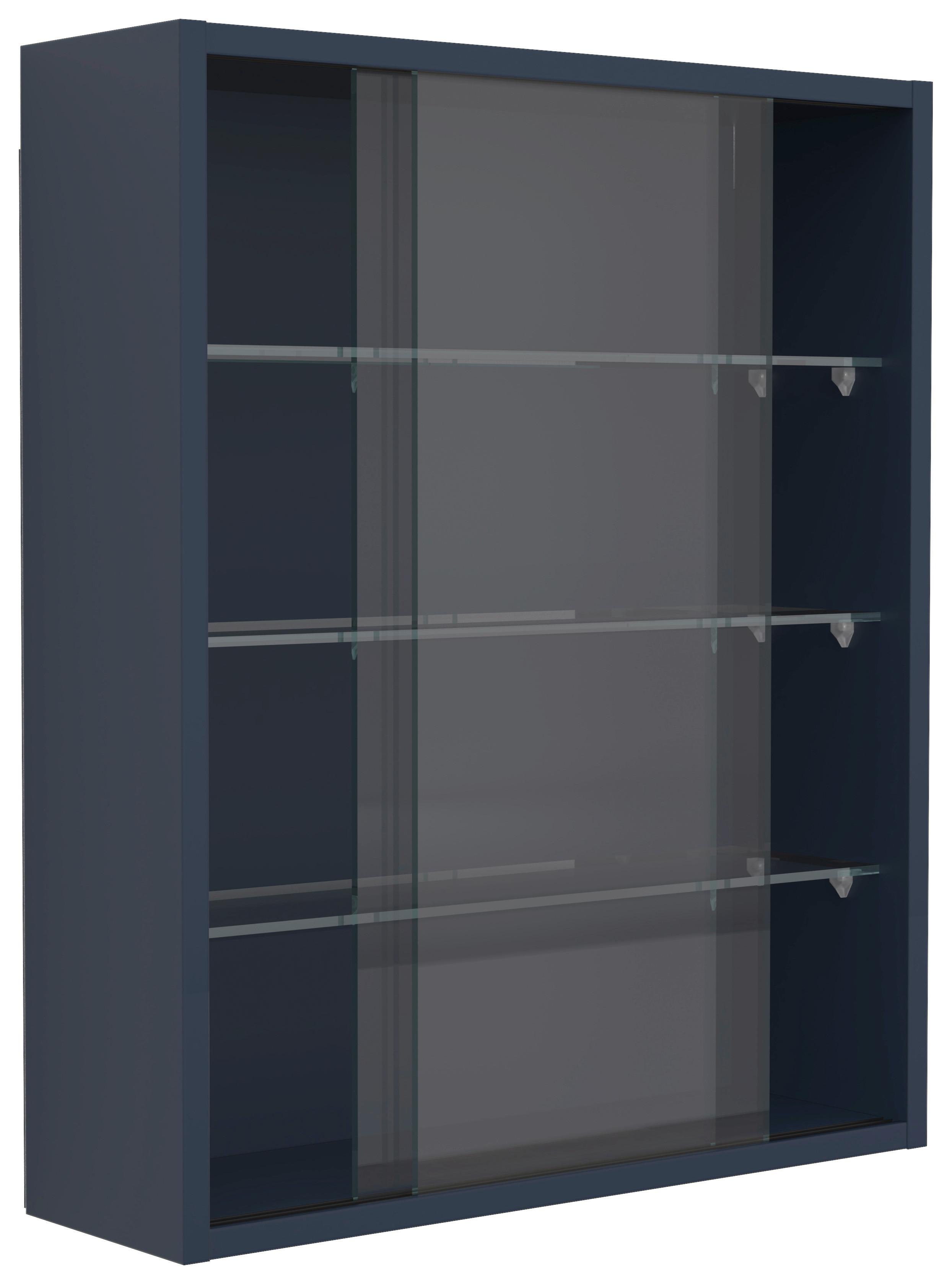 Hängevitrine Drivalo L Anthrazit - Transparent/Anthrazit, Design, Glas/Holzwerkstoff (50/60/15cm) - MID.YOU