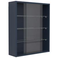 Hängevitrine Drivalo L Anthrazit - Transparent/Anthrazit, Design, Glas/Holzwerkstoff (50/60/15cm) - MID.YOU