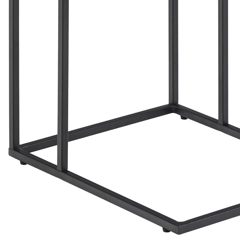 Masă auxiliară INFINITY - negru, Design, metal/material pe bază de lemn (43/35/63cm) - Modern Living