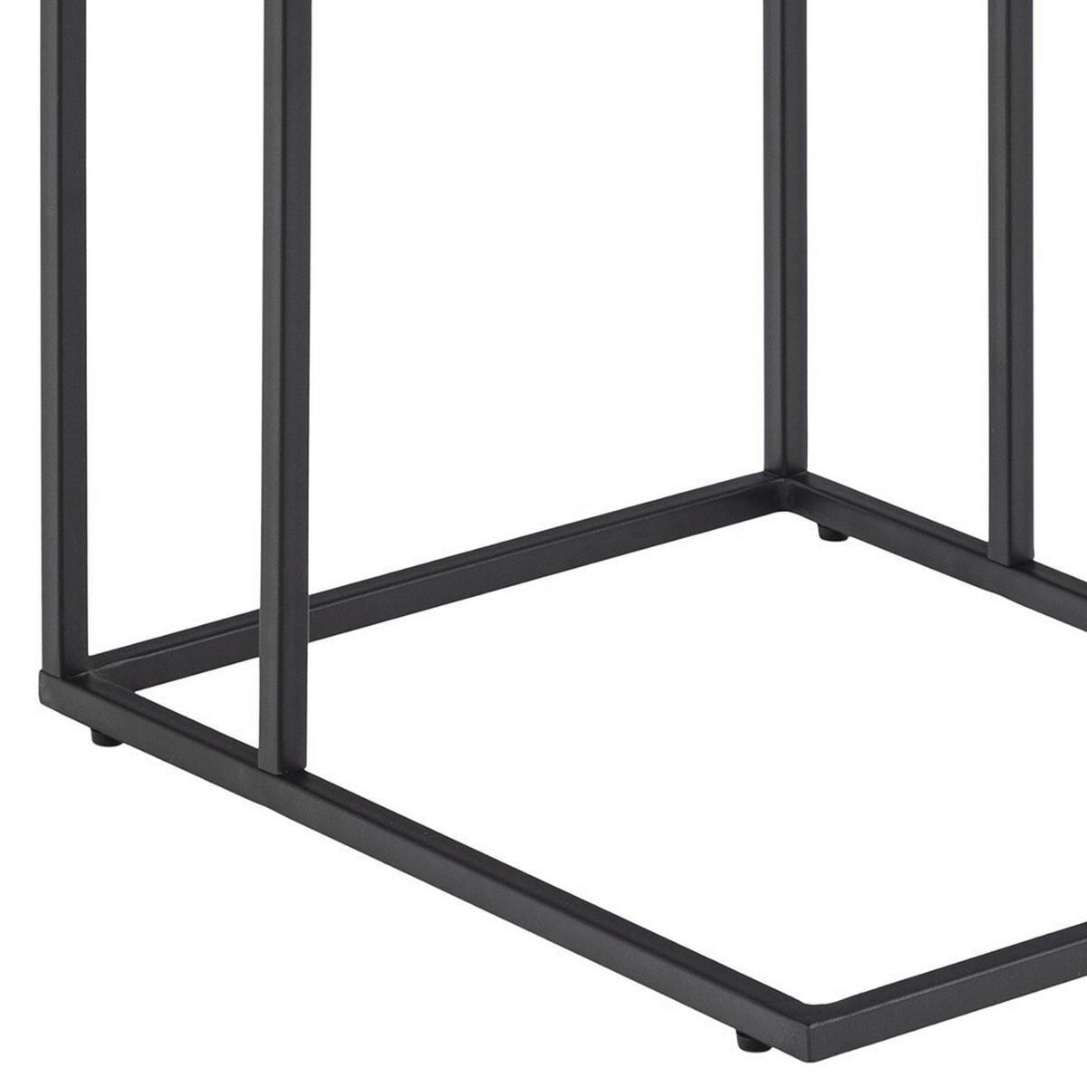 Masă auxiliară INFINITY - negru, Design, metal/material pe bază de lemn (43/35/63cm) - Modern Living