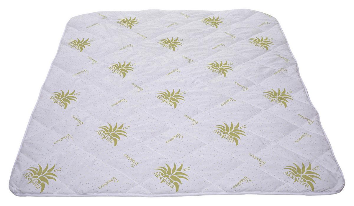 Pilotă matlasată Cushie Aloe Vera, cca. 180x200 cm - Basics, textil (180/200cm)