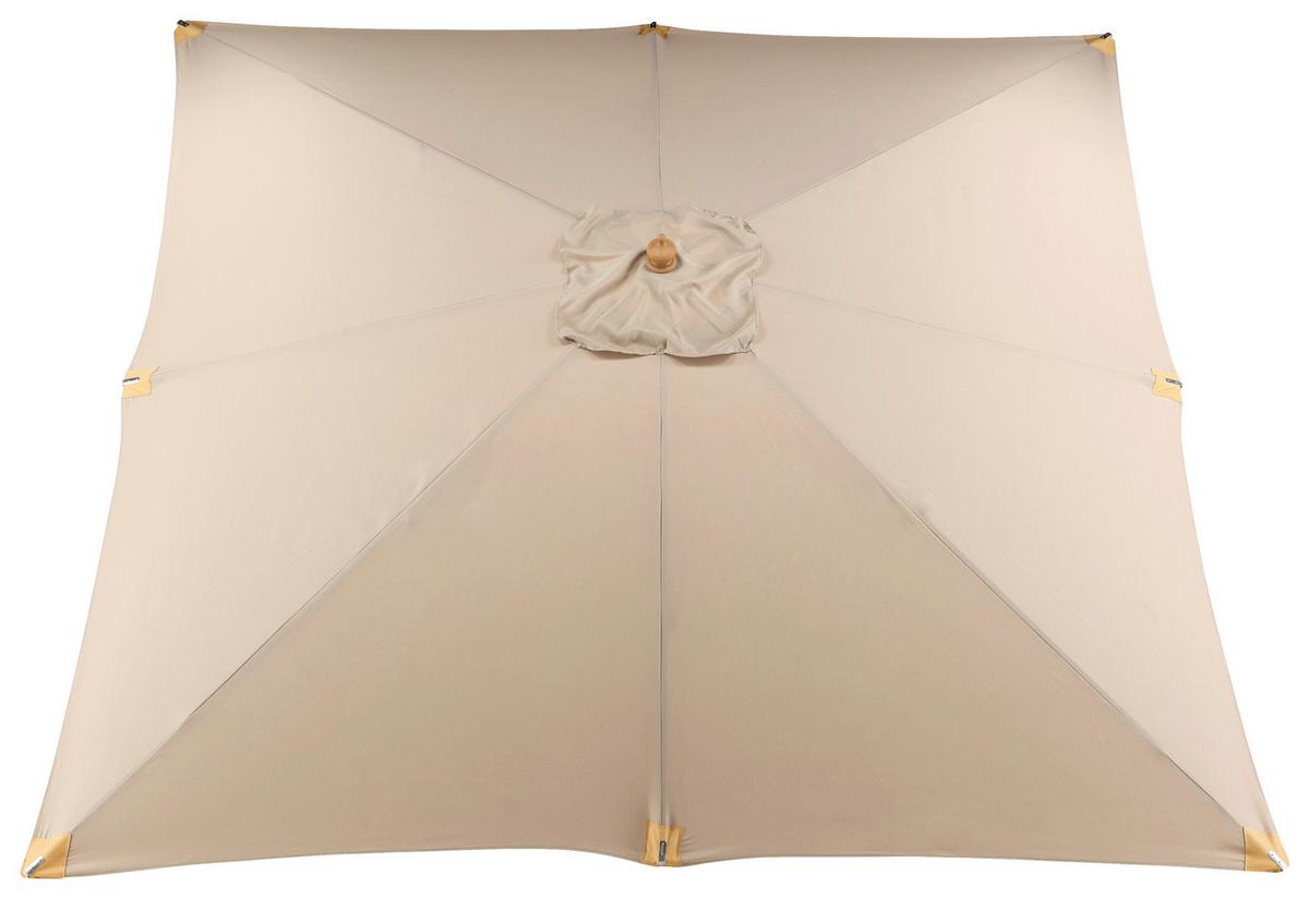 Sonnenschirm Naxos Hellbraun B: ca. 300 cm - Hellbraun, KONVENTIONELL (300/262/300cm) - Gardenson