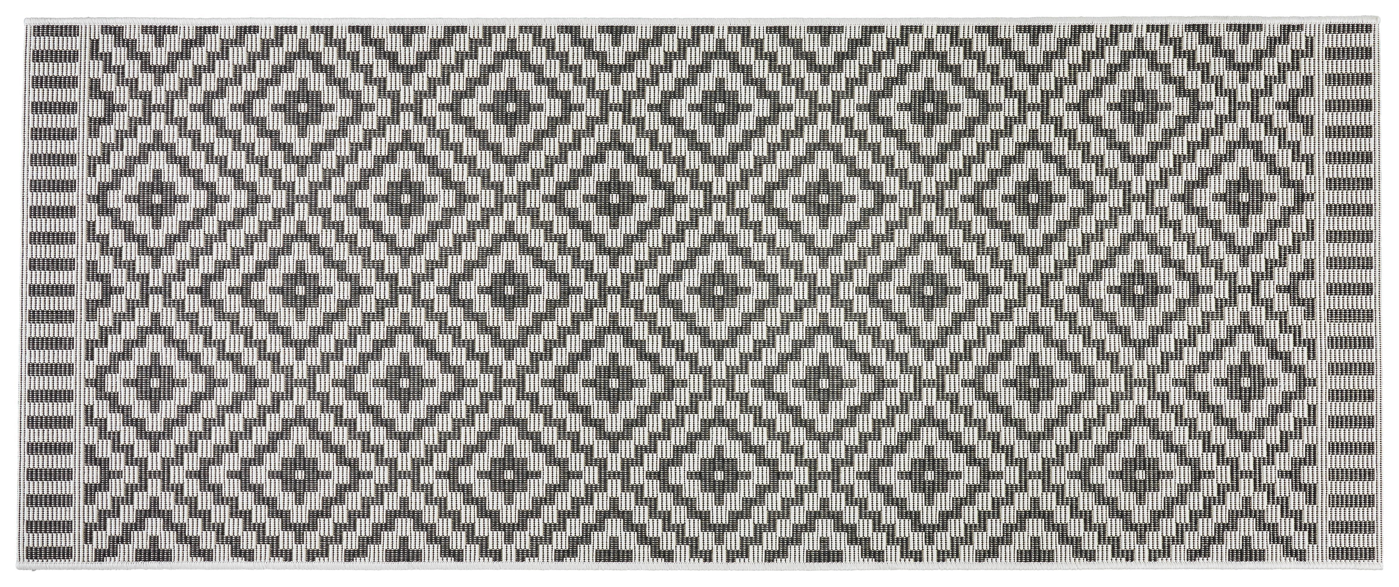 Flachwebeteppich Soho in Schwarz ca. 80x200cm - Schwarz, MODERN, Textil (80/200cm) - Boxxx