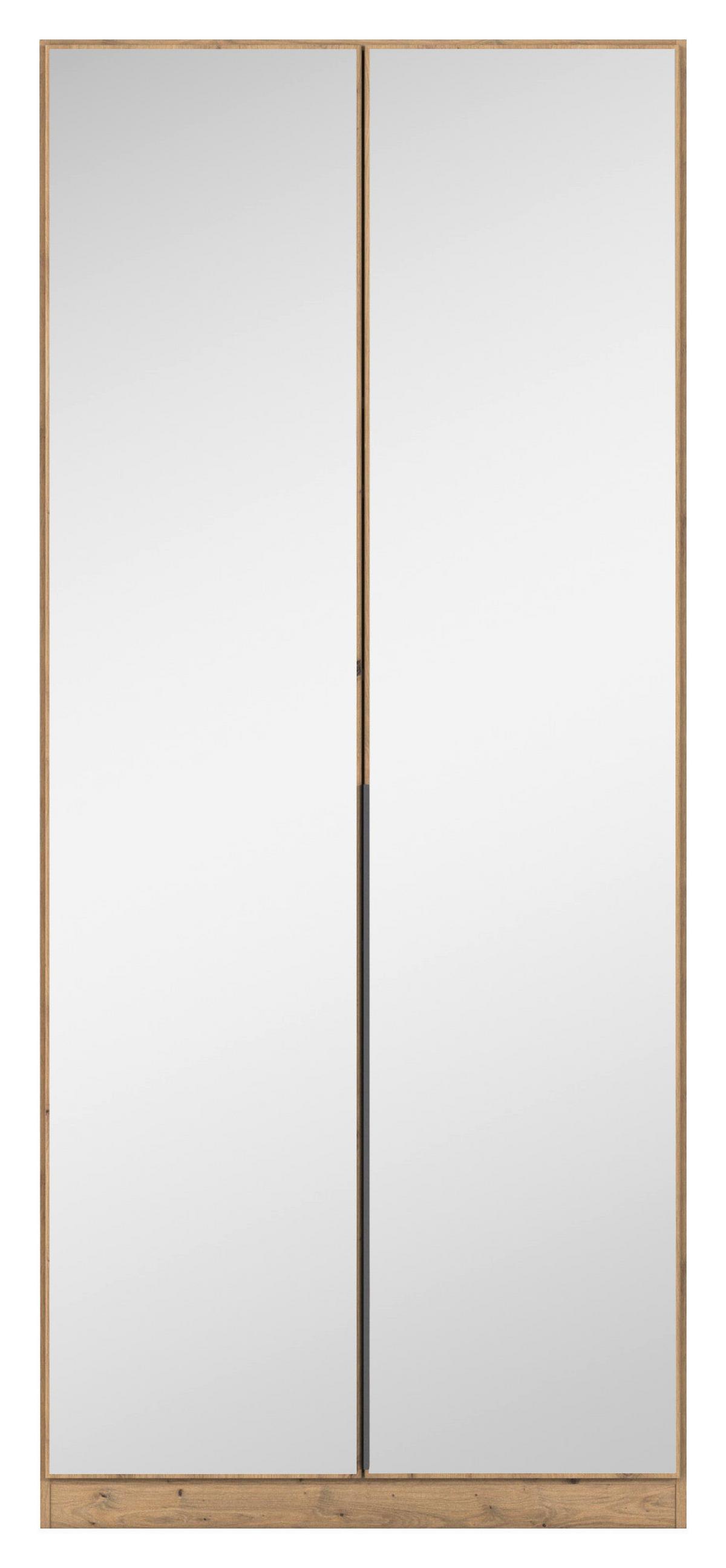 Ormar S Klasičnim Vratima Alabama - siva/tamno siva, Moderno, drvni materijal/metal (91/229/54cm) - Modern Living