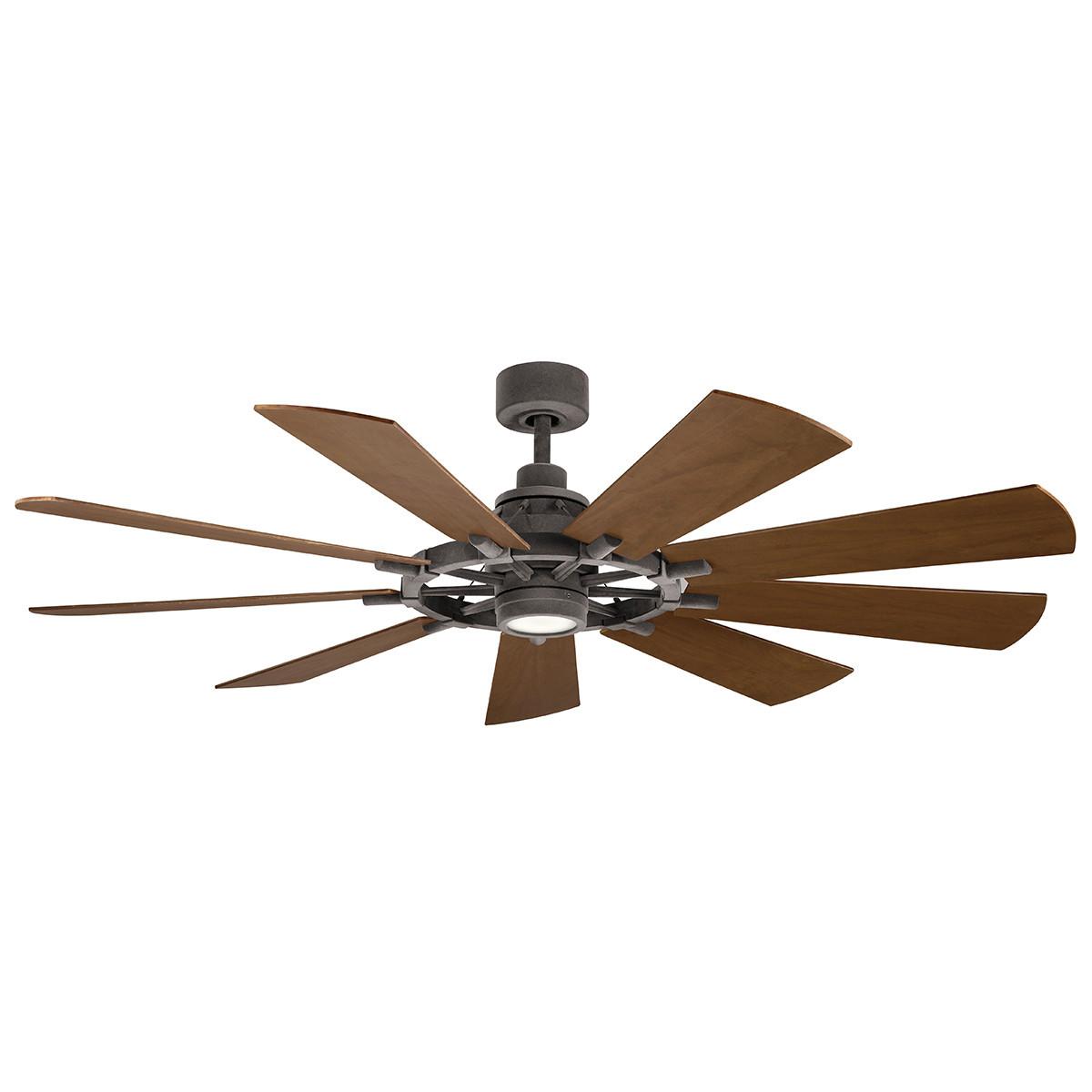 Stropni Ventilator Klf-Gentry-65-Wz - boje oraha/boje cinka, Basics, staklo/drvo (165/42cm)