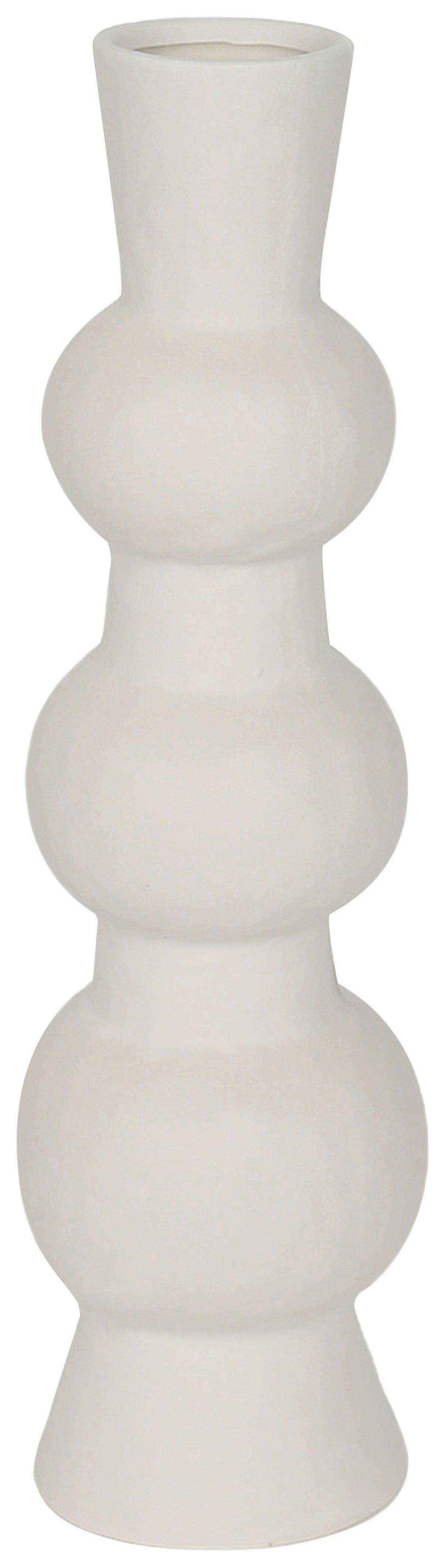 Vaza Morgan - bela, Trendi, keramika (14/50cm) - Mömax