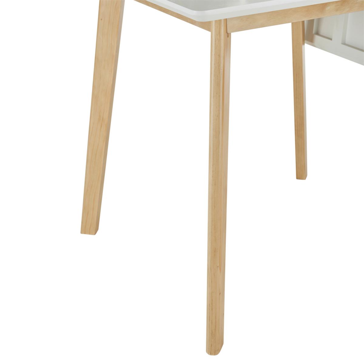 STÓŁ DO JADALNI LUND -BASED- - kolor naturalny/biały, Modern, materiał drewnopochodny/metal (75/75-105/75cm) - Based