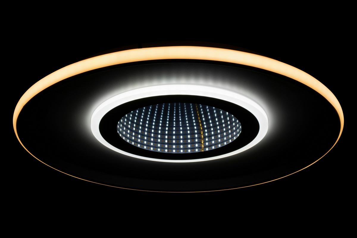 LAMPA SUFITOWA LED SALFORD *SBN* - czarny/biały, Trend, tworzywo sztuczne/metal (50/5,5cm) - Novel