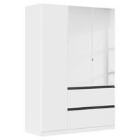 Omara S Klasičnimi Vrati Costa, Bela, Siva - bela, Moderno, leseni material (136/197/54cm) - Rauch Möbel