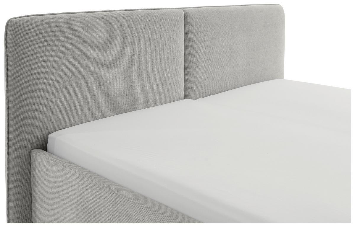 Polsterbett Palma Hellgrau ca. 180x200cm - Hellgrau, Konventionell, Holz/Textil (180/200cm) - Premium Living