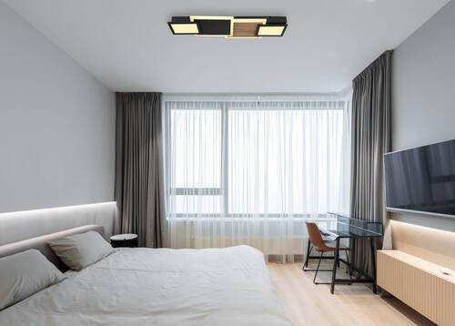 Led Mennyezeti Lámpa 67279-30 - fekete/opál, Design, műanyag/faalapú anyag (71,5/25/8cm) - Globo