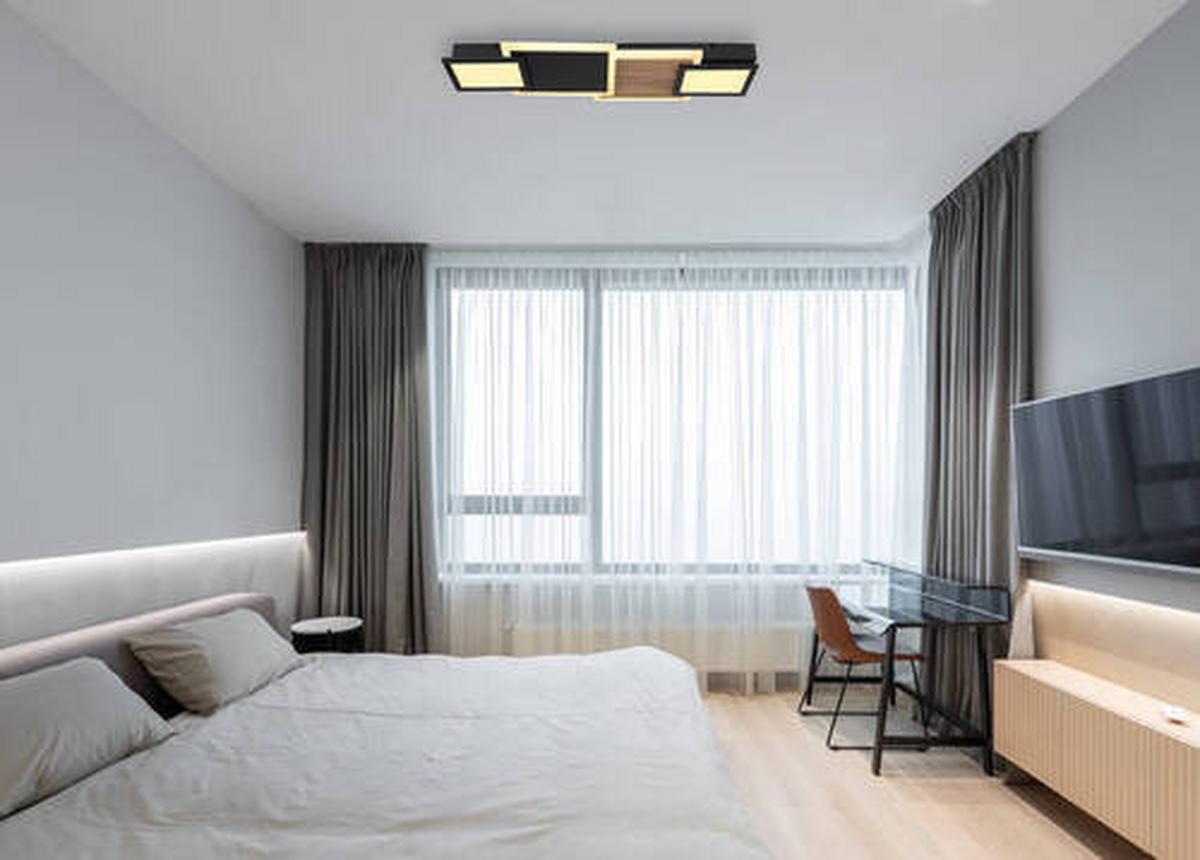 Led Mennyezeti Lámpa 67279-30 - fekete/opál, Design, műanyag/faalapú anyag (71,5/25/8cm) - Globo