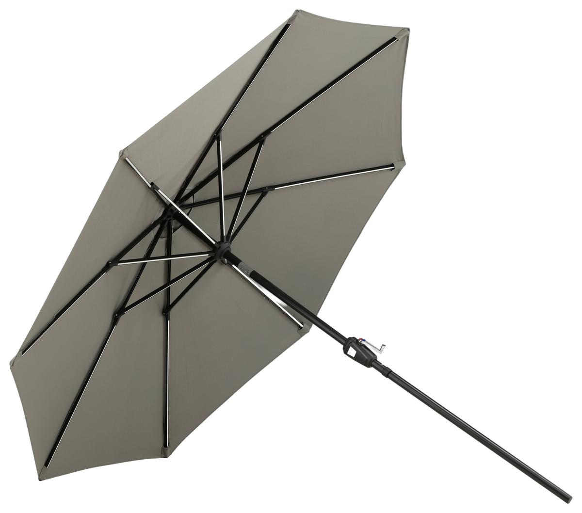 SONNENSCHIRM SABAL - Schwarz/Grau, KONVENTIONELL (270/241/270cm) - Gardenson