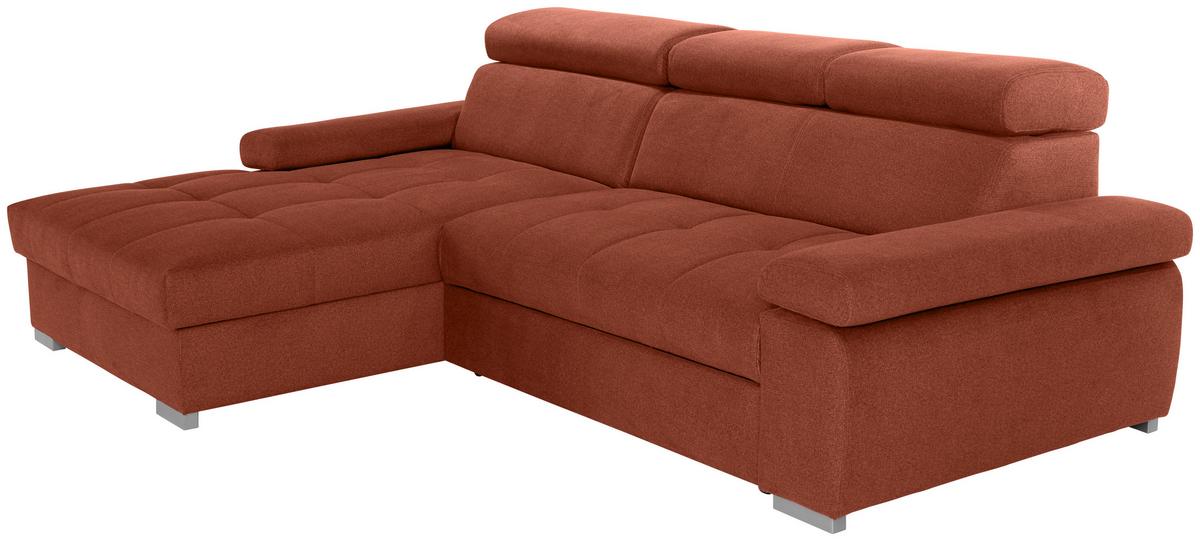 Kutna Garnitura Perry - boje hrđe/srebrne boje, Design, tekstil/drvo (183/292cm) - Modern Living