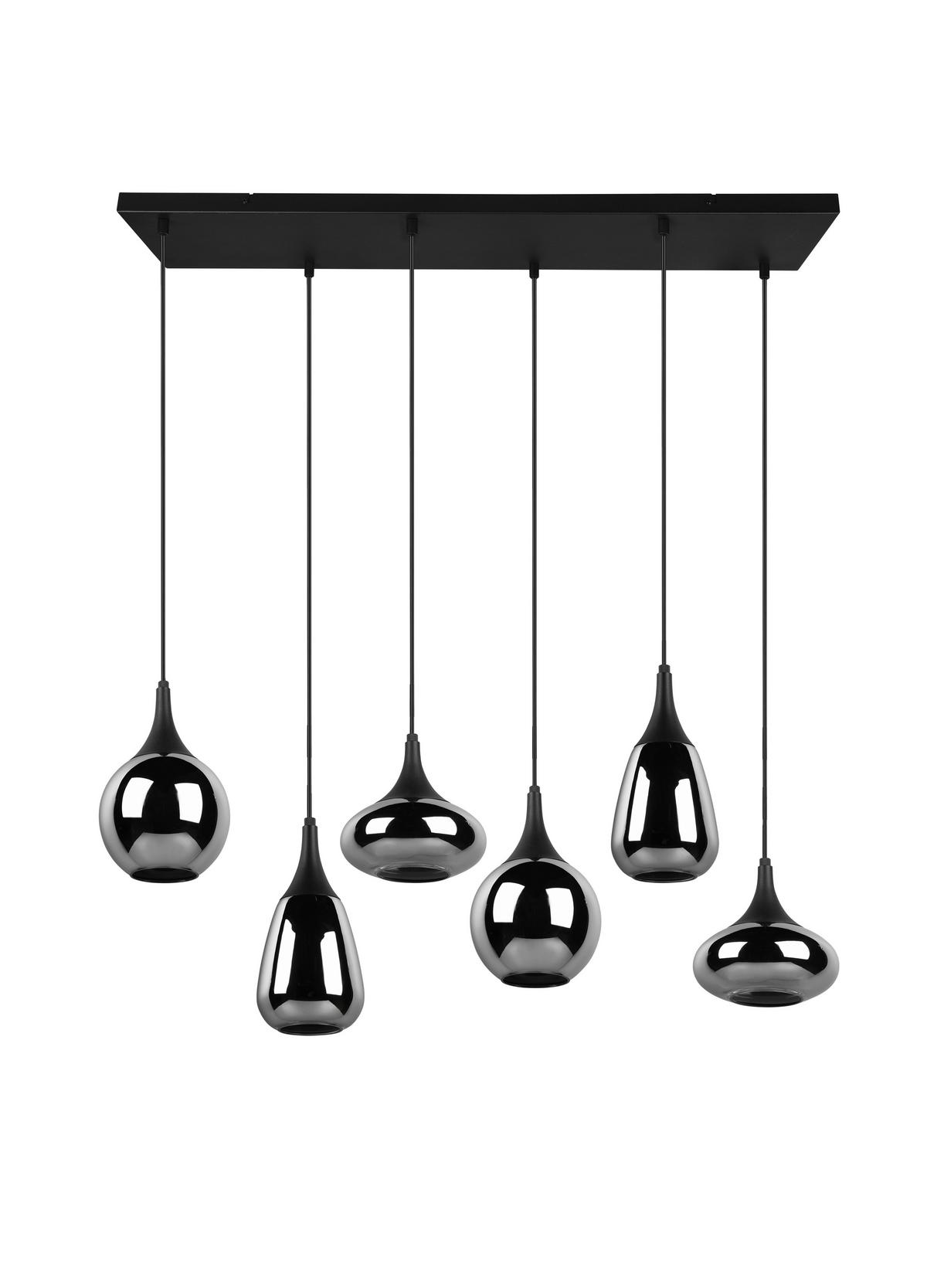 LAMPA WISZĄCA 317000632 LUMINA - czarny/kolor chromowy, Modern, metal/szkło (93,8/34,5/150cm) - Trio Leuchten