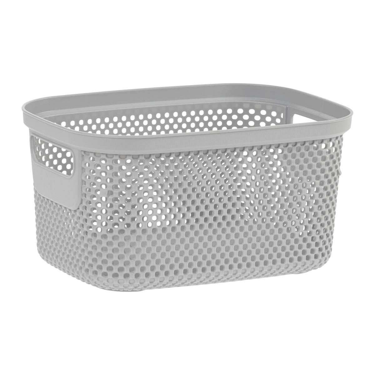 Aufbewahrungskörbchen Stine S Grau ca. 3,5l - Grau, MODERN, Kunststoff (23,5/17/12cm)