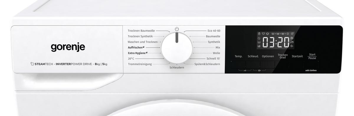 Waschtrockner W3D2A854ADPS/DE, in Weiss - Weiß, MODERN (60/85/54cm) - Gorenje